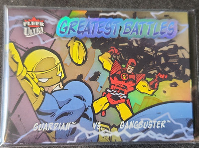 GUARDIAN VS. GANGBUSTER 2025 Fleer Ultra Superman GREASTEST BATTLES #GB-20 NM-MT