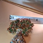 Gemstone Tree Figurine Multicolor Stone Chips & Metal Leaves 3D Metallic 3 in — photo 8