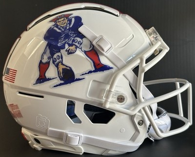 Drake Maye New England Patriots TB Game Style Schutt F7 2.0 Football Helmet Sz L