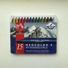 Classic Neocolor II Water-Soluble Pastels, 15 Colors