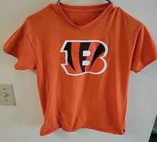 NFL Cincinnati Bengals T Shirt Boys Large 14/16 Orange AFC