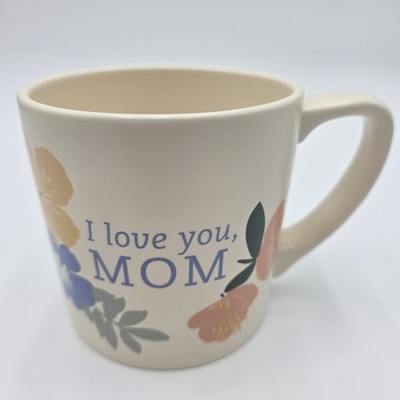 Dayspring ''I Love You Mom'' Inspirational Mug 14oz Proverbs 22:6 Pastel Flowers