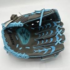 Franklin Youth Baseball Glove 22750 10.5 Inch Shok Sorb T-Ball RHT Gray Blue