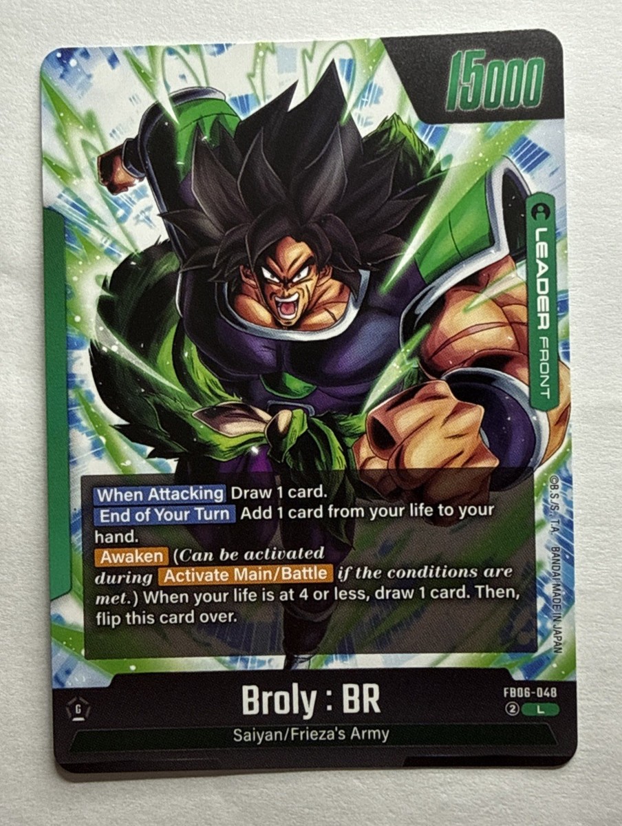 Broly : BR FB06-048 English Leader Rivals Clash Dragon Ball Super