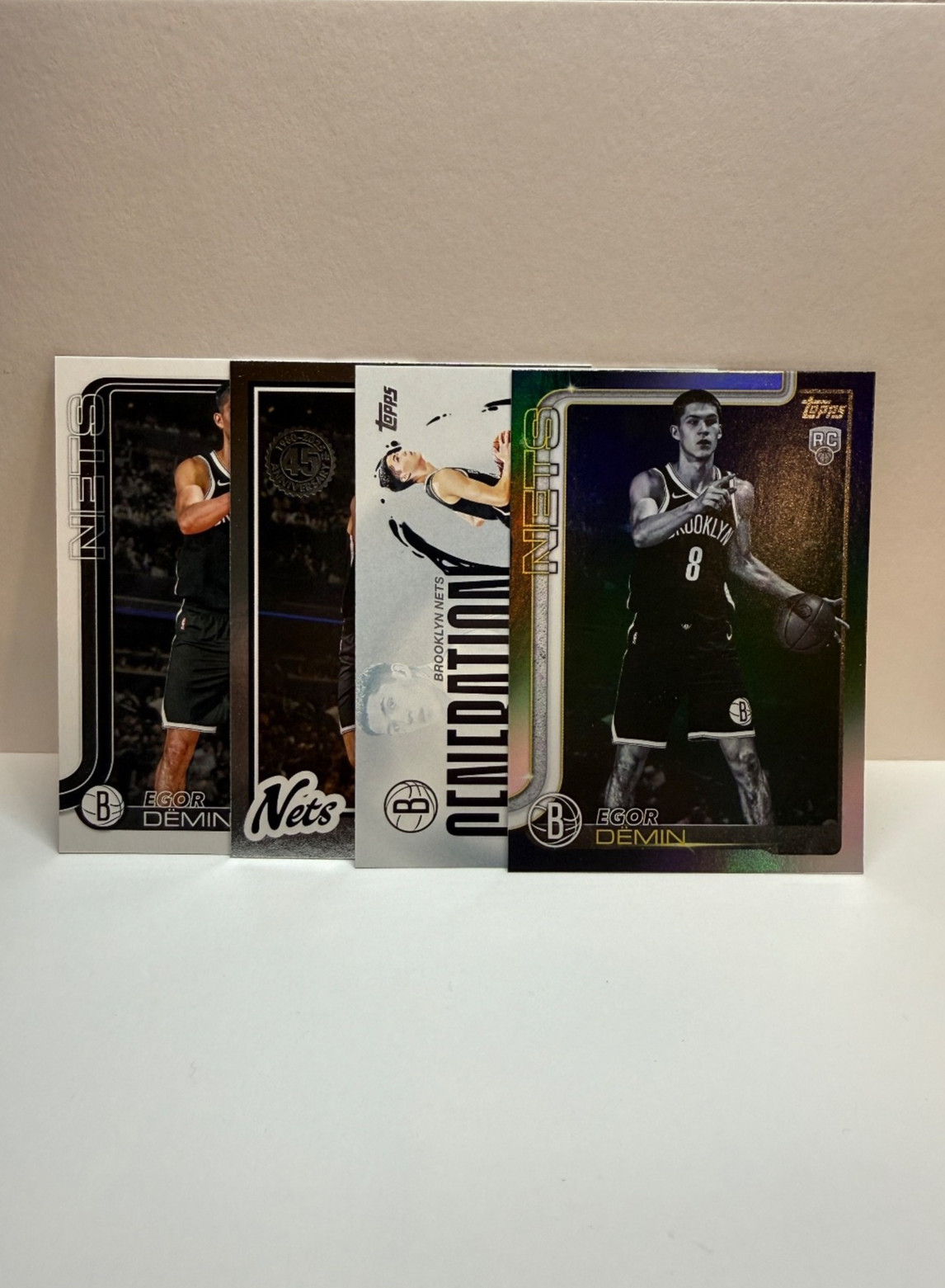 2025-26 TOPPS BLACKOUT #208 SP EGOR DEMIN RC BROOKLYN NETS