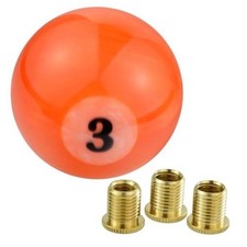 3 Ball Shift Knob Car Gear Stick Shifter Knobs Round Shifting Lever red-orange