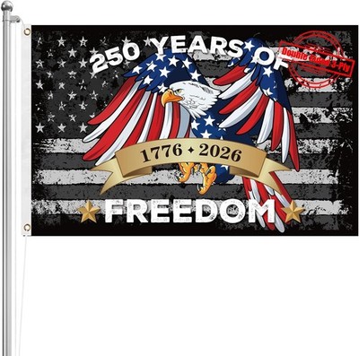 250th Anniversary  Flag 3x5 FT Double Sided 3-Ply - Heavy Duty 1776-2026 Amer...