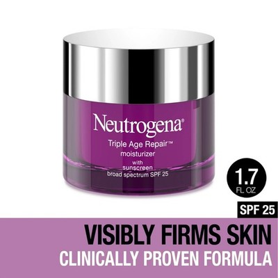 Neutrogena Triple Age Repair Moisturizer SPF 25 - 1.7 Oz, New, No Box