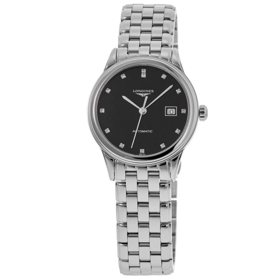 New Longines Flagship Automatic Black Diamond Dial Women's Watch L4.774.4.57.6