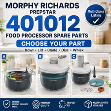Morphy Richards PrepStar 401012 Food Processor Spare Parts Choice Bowl Lid Blade