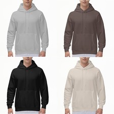 Men's Pullover Hoodie Warm Fleece Sweatshirt Jumper Sweater Jacket Hood Pockets