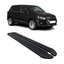 Seitenschweller Trittbretter Schweller für VW Tiguan 2007-2016 Aluminium Schwarz
