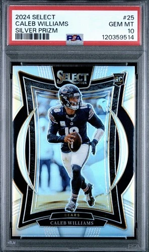 2024 Panini Select - Concourse Caleb Williams #25 Silver Prizm (RC) Bears PSA 10