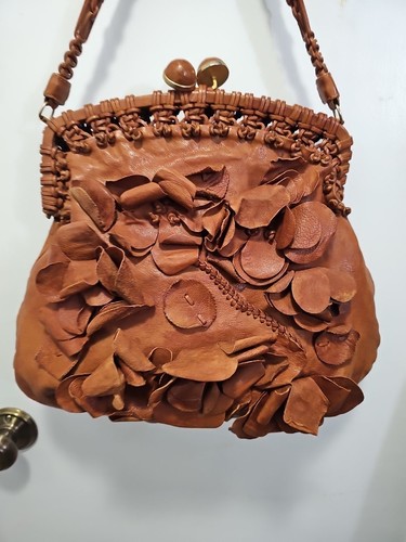 Vintage VALENTINO Garavani Brown Leather Shoulder Satchel Bag - Picture 2 of 11