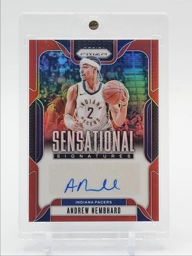 ANDREW NEMBHARD 2024-25 PANINI PRIZM SENSATIONAL RED PACERS AUTO /99 Q3668