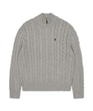 Genuine Polo Ralph Lauren Cable Knit Cotton Sweater - Grey
