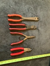 Snap On 4pc Mixed Snap On And Blue Point Pliers, Cutter Set…see Pics…used…
