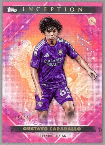 2025 Topps Inception MLS Gustavo Caraballo (RC) #60 Magenta /35 Orlando City SC