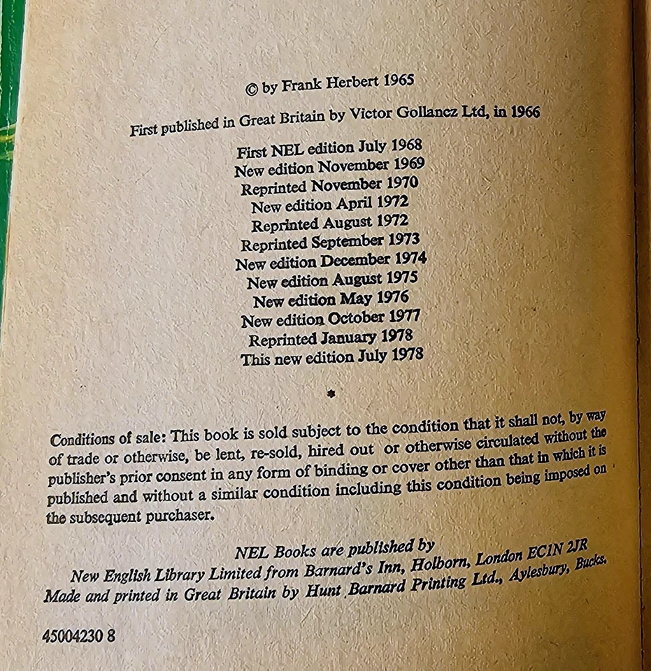 Frank Herbert Dune Vintage 4x Book Set Original Art Covers First NEL Edition - image 4 of 4