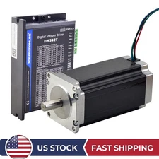 STEPPERONLINE 1 Axis Nema 23 Stepper Motor 425oz.in/269oz.in & Driver DM542T Kit