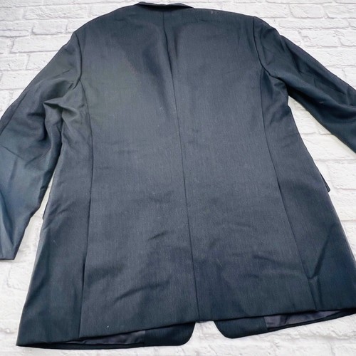 Hickey Freeman 100% Wool Single Breasted Blazer Jacket 44 Long Dark Blue - Picture 10 of 11