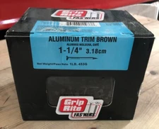 (1 LB BOX) 1 1/4" Aluminum BROWN Trim Nails Grip Rite