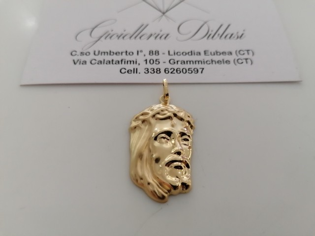 CIONDOLO Pendente MEDAGLIA VOLTO DI GESU' CRISTO ORO GIALLO 18 KARATI 750%/1000 CIONDOLO Pendente MEDAGLIA VOLTO DI GESU' CRISTO ORO GIALLO 18 KARATI 750%/1000