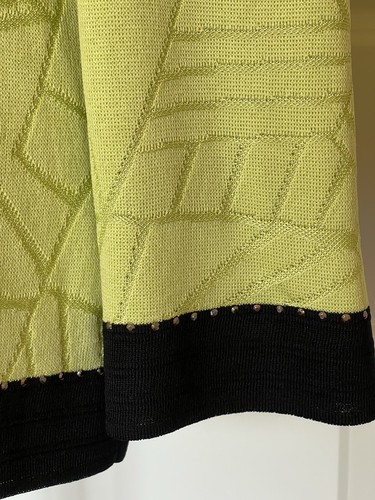 Chaqueta/Blazer Ming Wang Mujer Verde Lima/Negro Cremallera Frontal Talla-3X~Hermosa- - Imagen 4 de 12