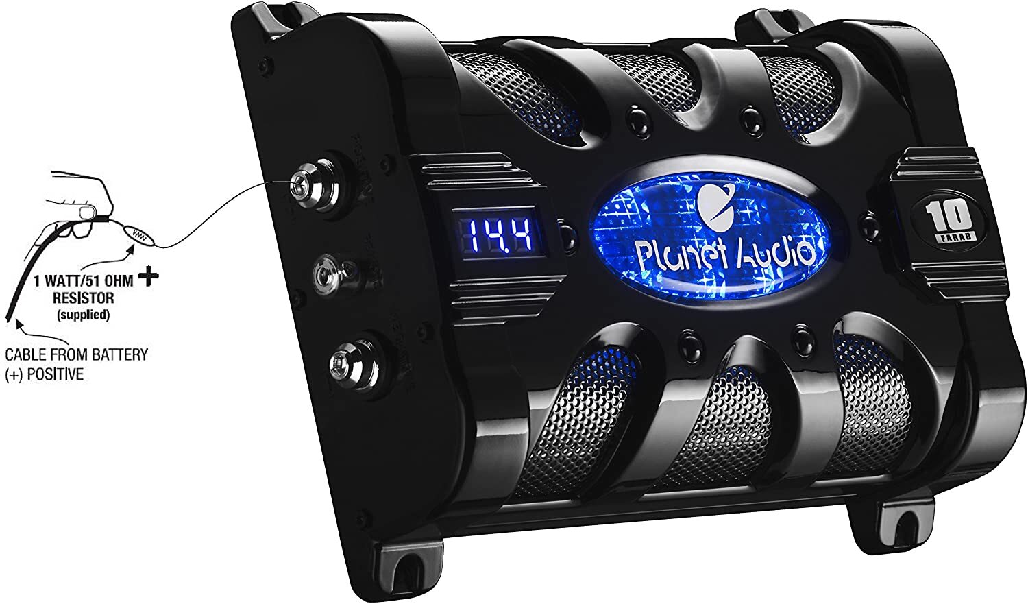 Audio PC10F 10 Farad 20Volt Digital LED Car Audio Power