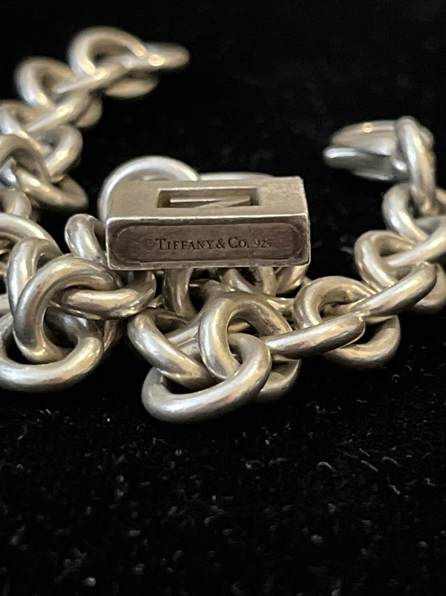Tiffany & Co Padlock Charm Z Initial & Charm Bracelet 925 Tiffany & Co Padlock Charm Z Initial & Charm Bracelet 925