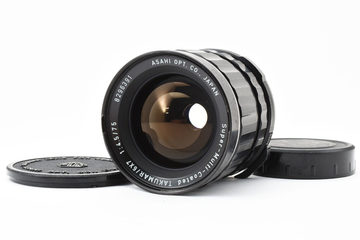 Pentax SMC TAKUMAR 6x7 75mm F/4.5 レンズ Exc+5 w/Caps】Pentax SMC Takumar 6x7 75mm f/4.5 Wide Angle
