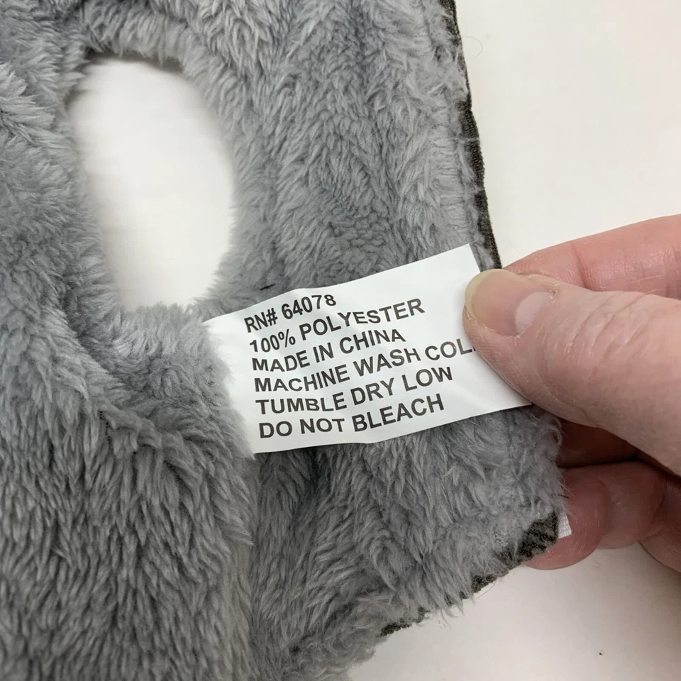 Chaqueta de Pana Forro de Piel Sintética para Mascotas Talla Pequeña Gris Diseño Estampado de Pata Foto 4 de 4