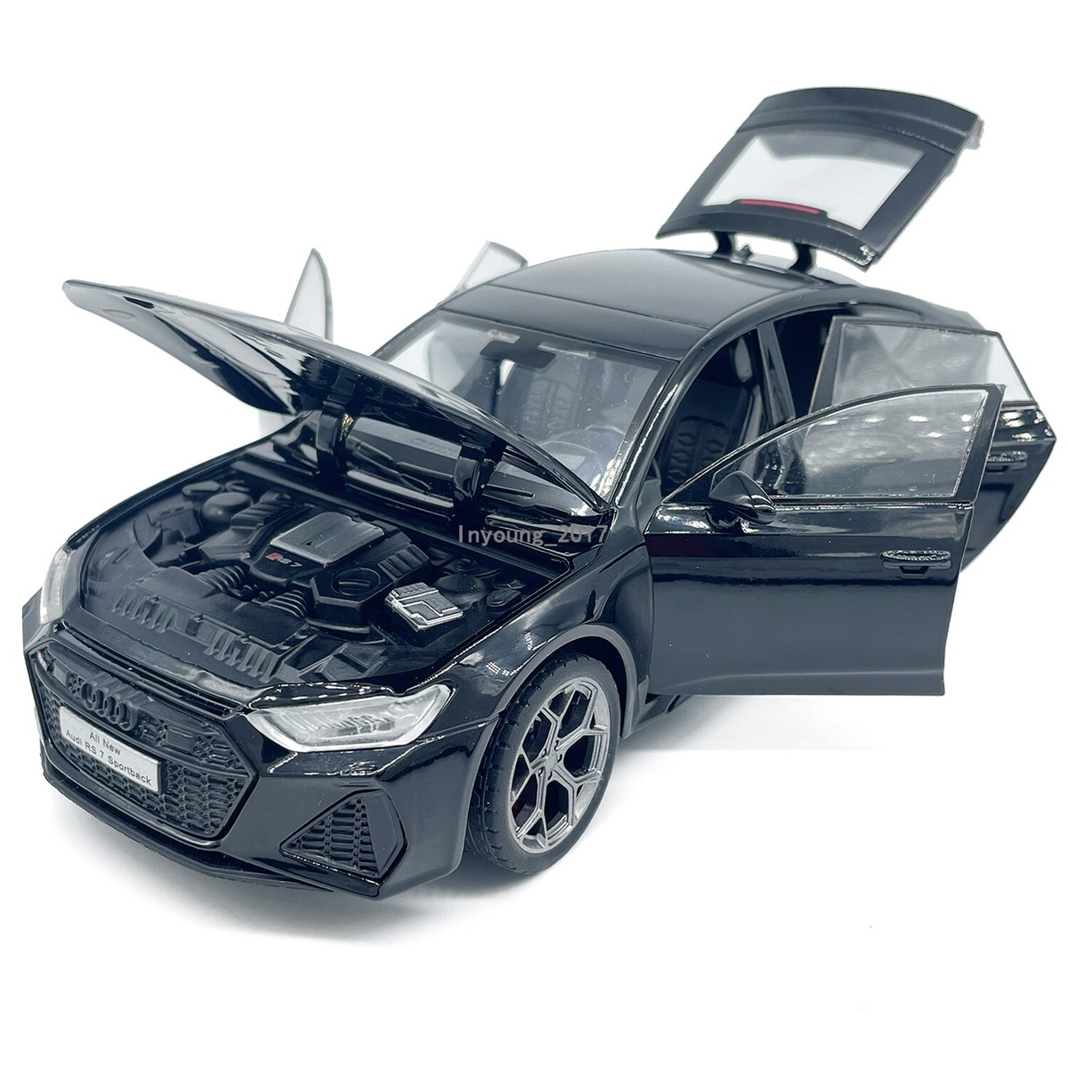 1/24 Audi RS7 Sportback Model Car Diecast Toy Cars 4 Doors Open