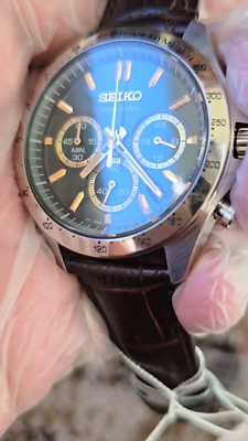 Seiko Spirit SBTR017 Chronograph Green Dial Stainless Steel Men's