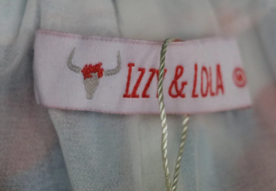 IZZY & LOLA TROPICAL ISLE SHORTS BOHO BOÊMIO PULL ON FLORAL RESORT WEAR M ou G - Imagem 3 de 4