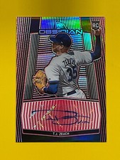 2020 Panini Obsidian Autographs Electric Etch Red #16 T.J. Zeuch 04/15