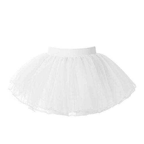 Kids Girls Tulle Layered Ballet Dance Tutu Skirt Elastic Waist Mesh Party Skirts - Picture 17 of 79