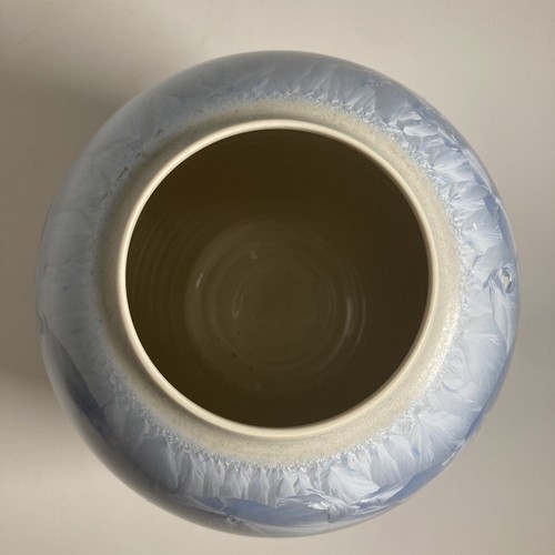 Vintage Studio Pottery PORCELAIN LARGE Crystalline Glaze Jar 11.5" Duly Mitchell - Picture 9 of 20