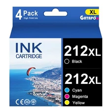 GATAPO® 212XL Ink Cartridges for Epson XP-4100 XP-4105 WF-2850 WF-2830 (4-Pack)
