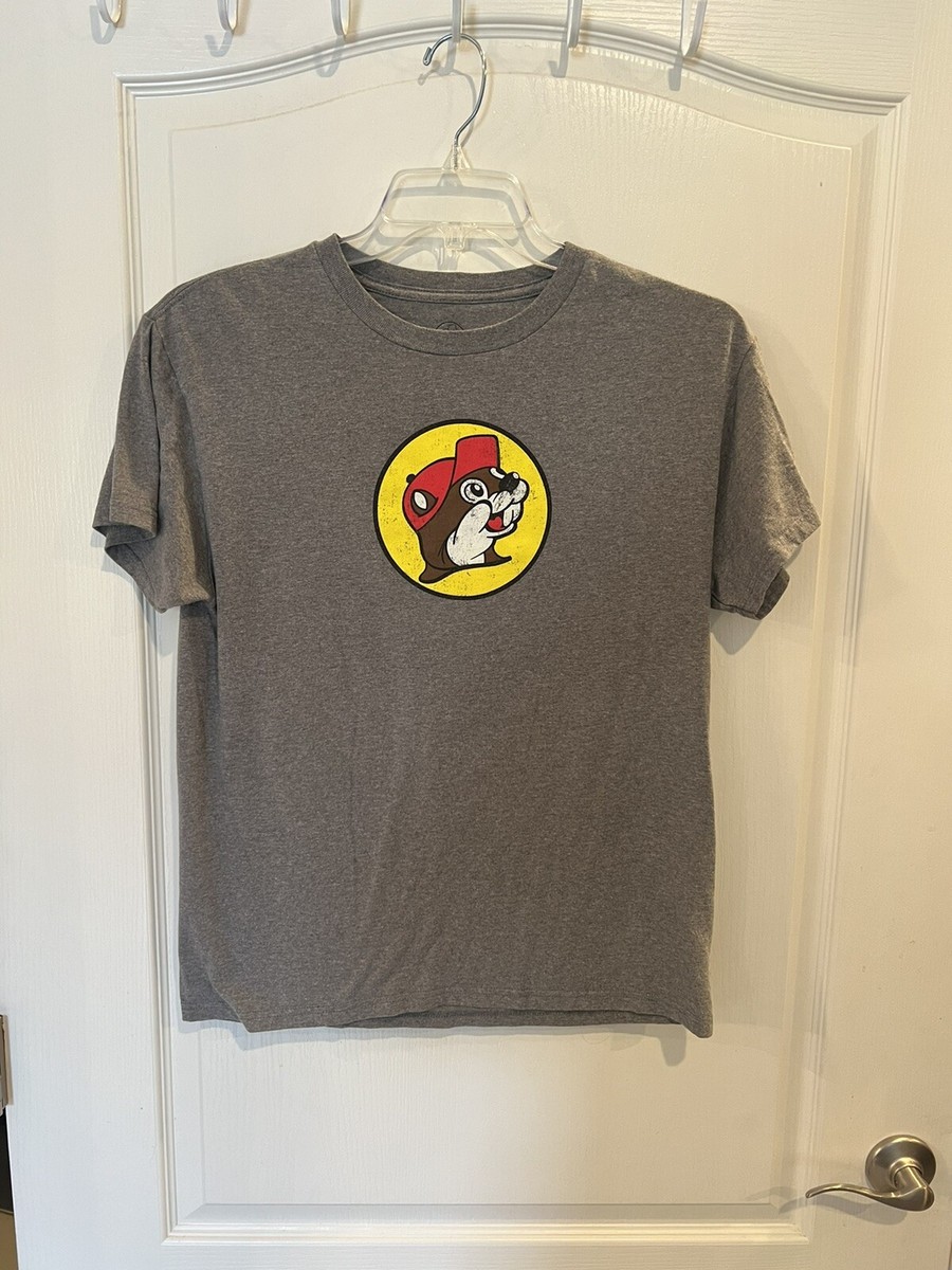 Buc-ee's Gray Red Truck Graphic Print T-Shirt. Unisex Size