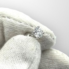Mens Earring Diamond 18carat White Gold Round Single Stud 0.5ct Natural 18K Used