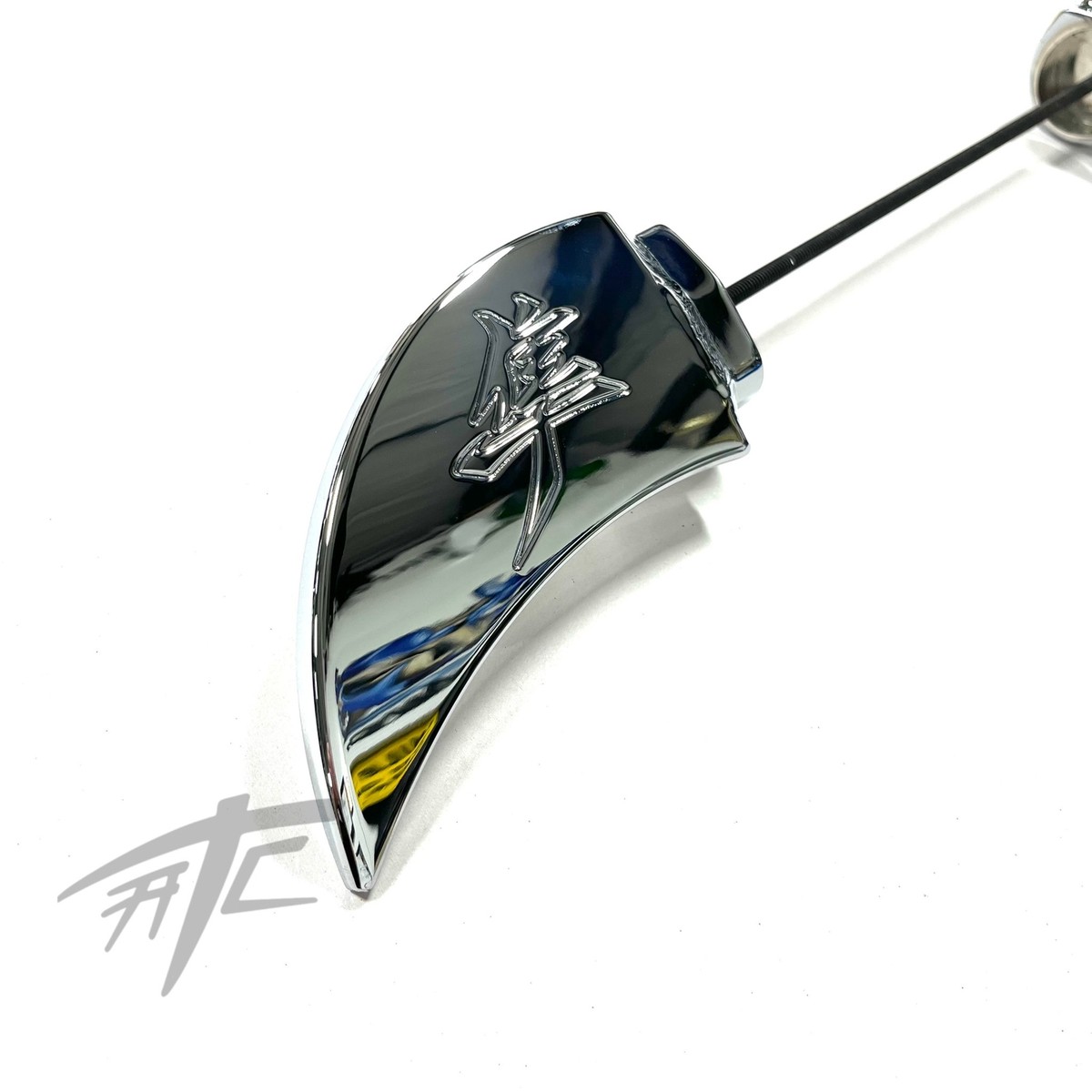 HAYABUSA CHROME KANJI ENGRAVED FRONT AXLE WINGS 2008-2020