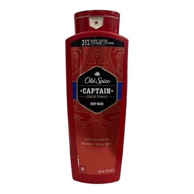 Old Spice Captain Body Wash 21 oz Discontinued Woodsy Bergamot Scent of Command