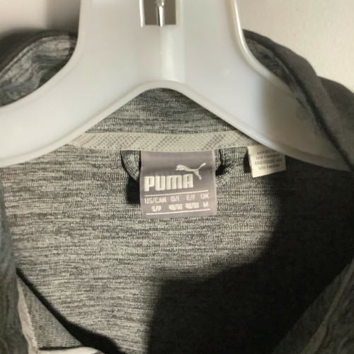 Pullover Puma Hombre Pequeño 1/4 Cremallera Gris Jaspeado y Negro Logo  - Imagen 4 de 8