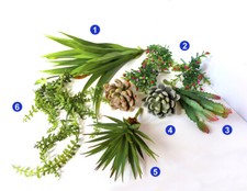 Artificial Succulent Plant Assorted Mini Flower Set of 9 Home Table Decora 17