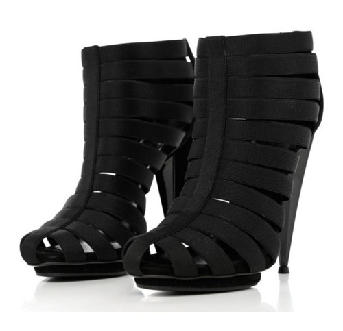Gucci NS Elastico Moony Kid Nero Black w/ Box High Heel Shoes Booties 35.5 5 1/2 - Picture 3 of 11