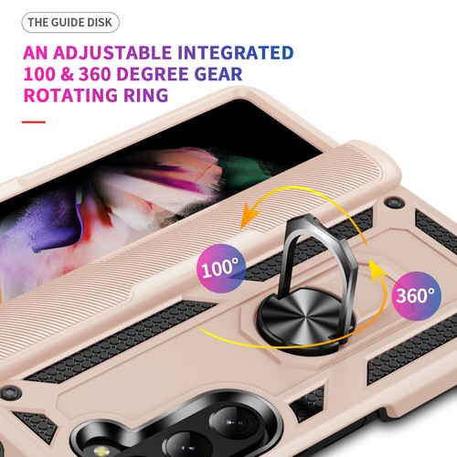 Heavy Duty Shockproof Case For Samsung Galaxy Z Fold 6/5/4/3 Metal Ring Stand - Picture 84 of 88