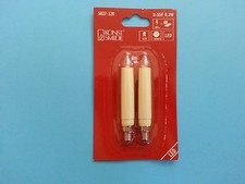 LED-Schaftkerzen elfenbein, 8-55V   E10,  LED warmweiß 0,3W 2 Stück