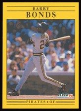 1991 Fleer #33 Jumbo Pack version Barry Bonds Pittsburgh Pirates