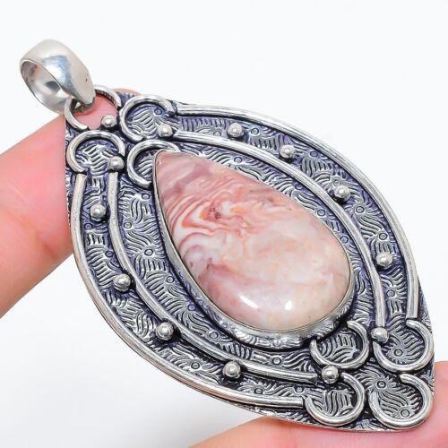 Rossita Jasper Gemme Handmade 925 Argent Bijoux Pendentif 2.96 " 28gm b600 - Photo 1/1